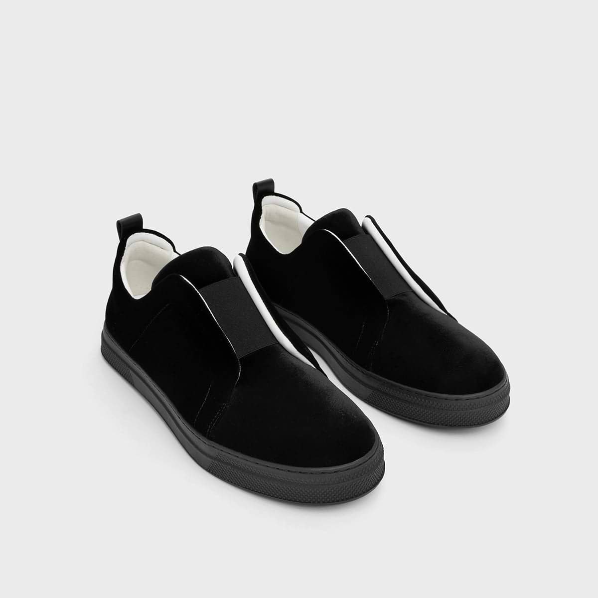 Pierre Hardy BASKETS SLIDER, cuir de veau et velours noir, vue 3