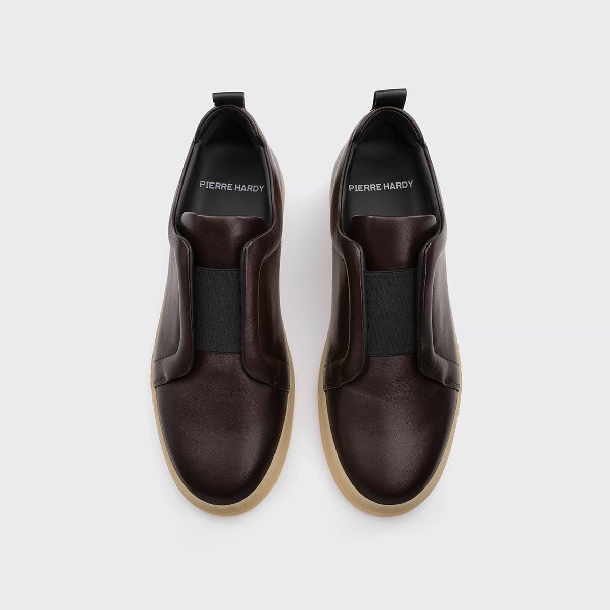 Pierre Hardy BASKETS SLIDER, cuir de veau bordeaux, vue 3