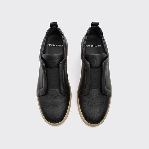 Pierre Hardy BASKETS SLIDER, cuir de veau grainé noir, vue 2