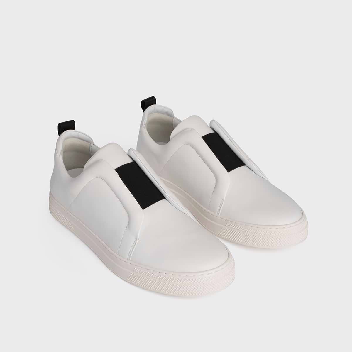 Pierre Hardy SLIDER SNEAKERS, white calfskin, vue 7