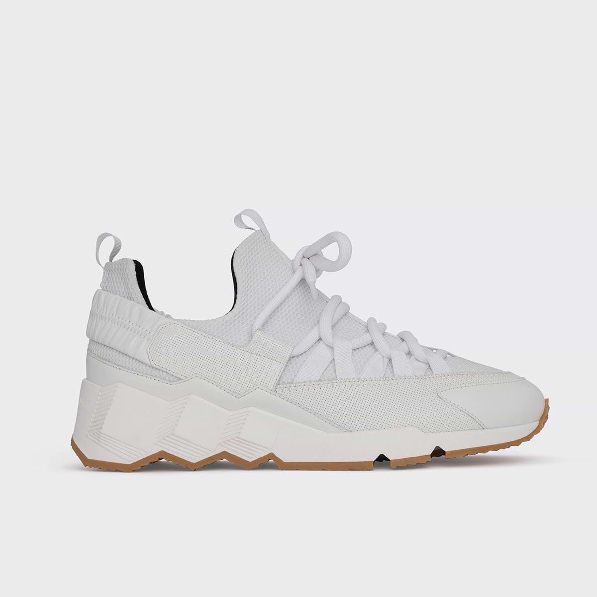 Pierre Hardy BASKETS TREK COMET, mesh blanc avec empiècements en veau blanc