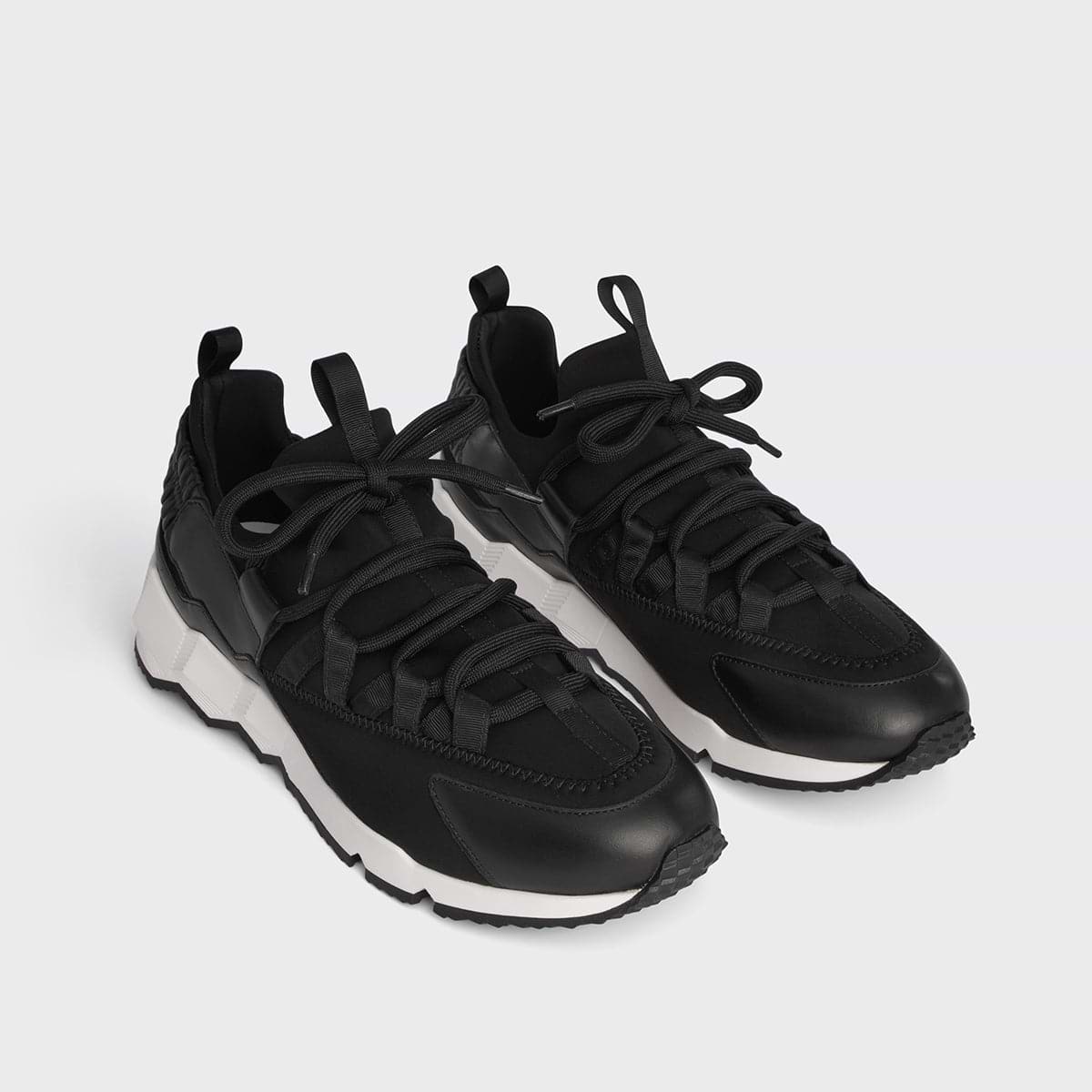 Pierre Hardy BASKETS TREK COMET, néoprène noir avec empiècements en cuir de veau noir, vue 4