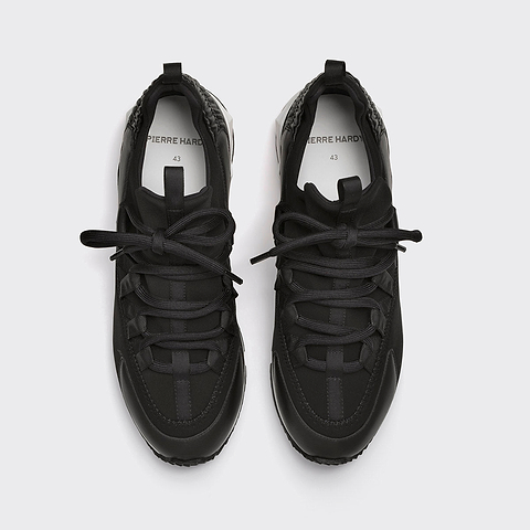Pierre Hardy BASKETS TREK COMET, néoprène noir avec empiècements en cuir de veau noir, vue 2