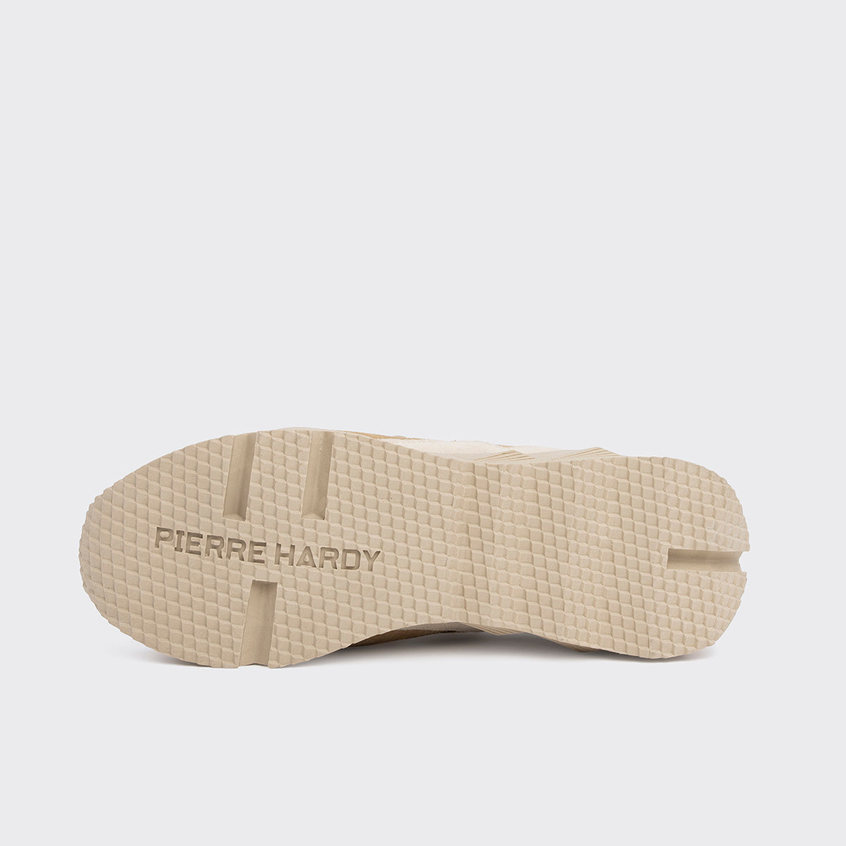 Pierre Hardy BASKETS TREK COMET, toile de nylon sable et cuir de veau velours sable & beige, vue 4