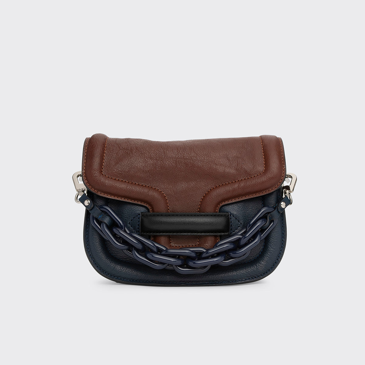 Pierre Hardy SAC MINI ALPHAVILLE, cuir de chèvre grainé bleu marine et marron, vue 5