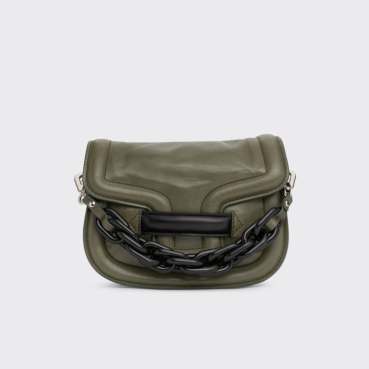 Pierre Hardy SAC MINI ALPHAVILLE, cuir de chevreau kaki et noir, vue 5