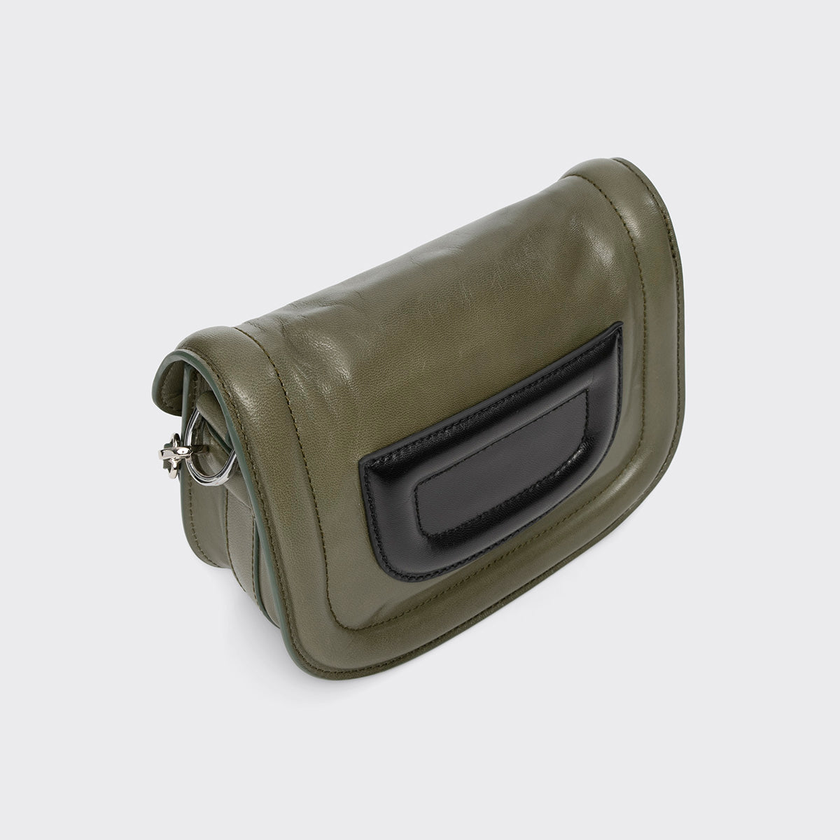 Pierre Hardy SAC MINI ALPHAVILLE, cuir de chevreau kaki et noir, vue 4