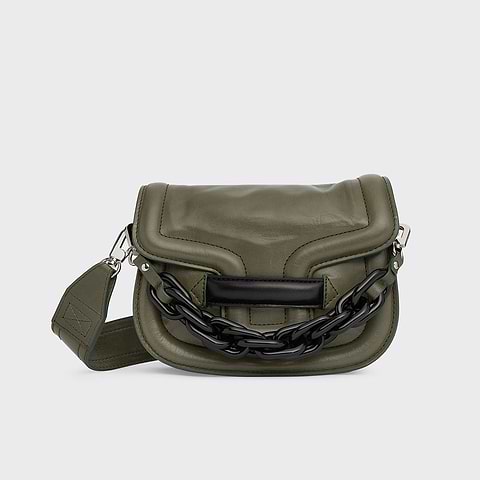 Pierre Hardy SAC MINI ALPHAVILLE, cuir de chevreau kaki et noir