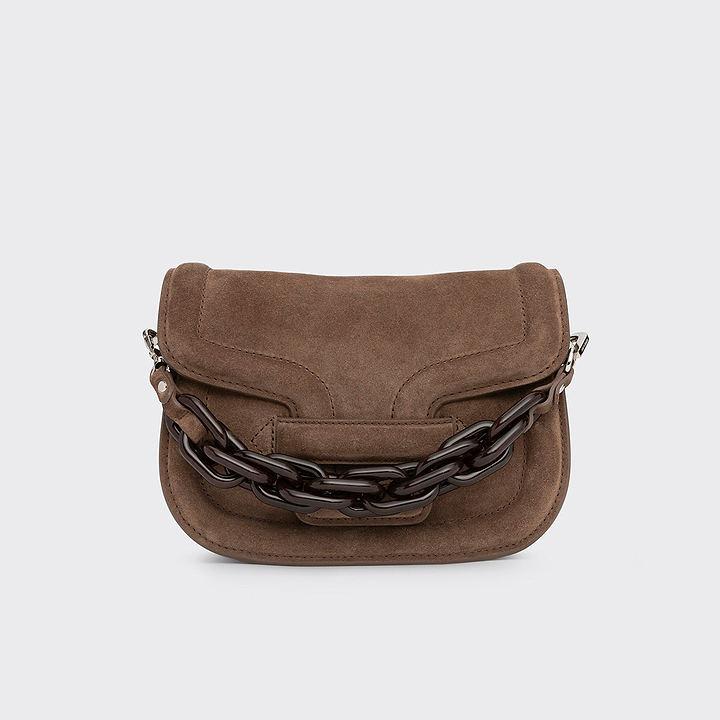 Pierre Hardy SAC MINI ALPHAVILLE, cuir de veau velours marron clair, vue 5