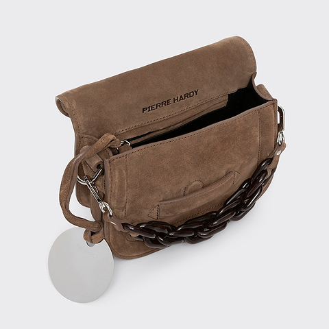 Pierre Hardy SAC MINI ALPHAVILLE, cuir de veau velours marron clair, vue 2