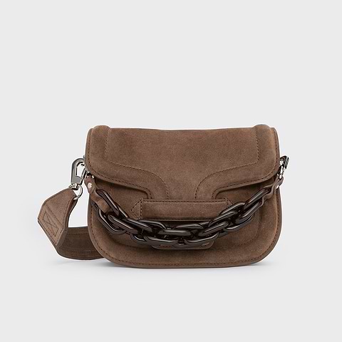 Pierre Hardy SAC MINI ALPHAVILLE, cuir de veau velours marron clair