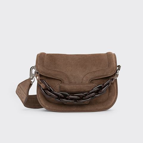 Pierre Hardy SAC MINI ALPHAVILLE, cuir de veau velours marron clair