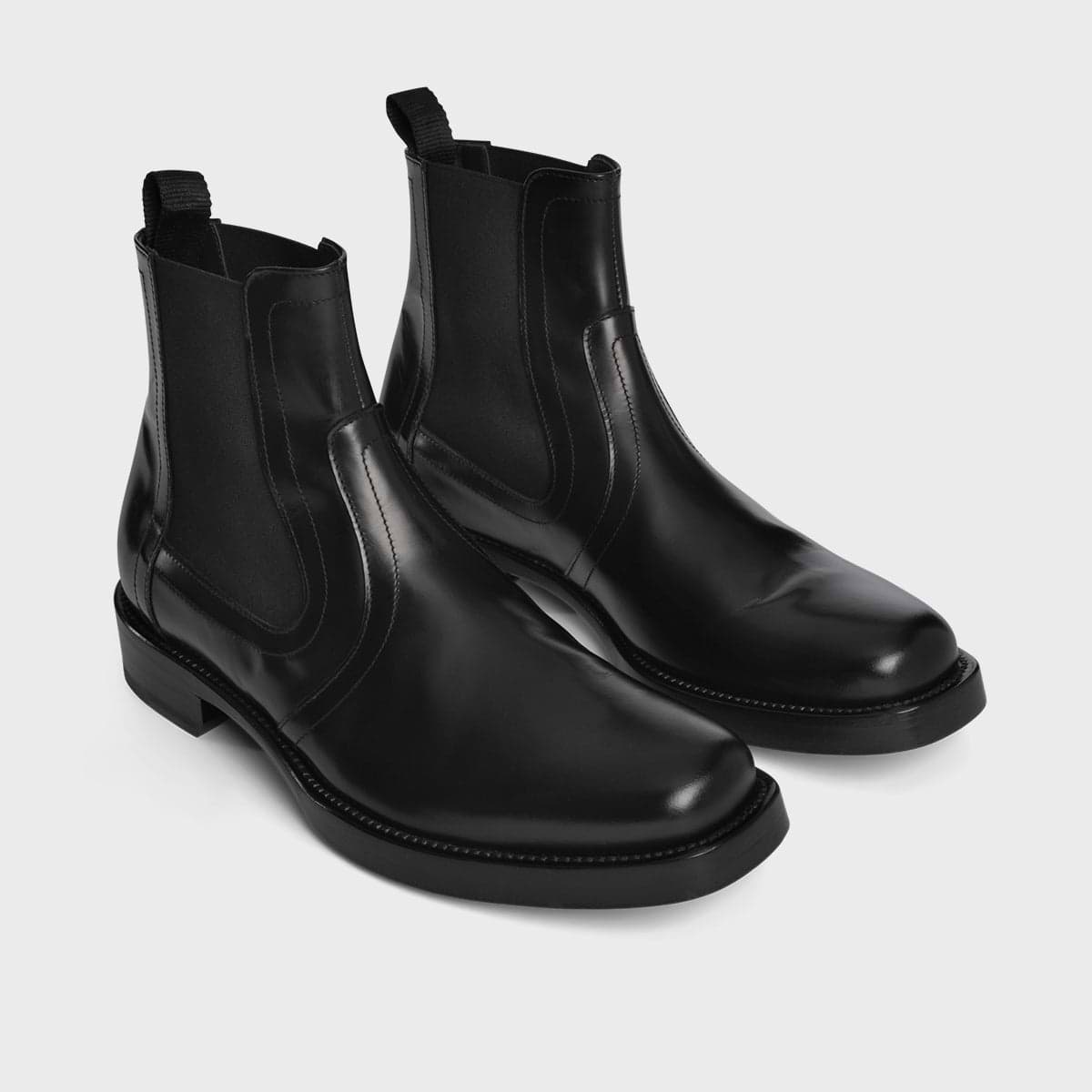 Pierre Hardy BOTTINES HEROES, cuir de veau verni noir, vue 5