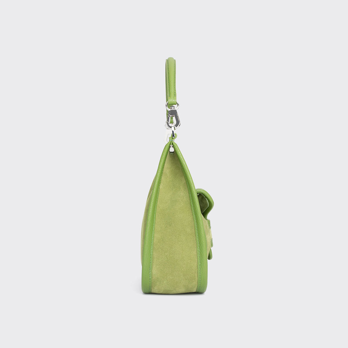 Pierre Hardy SAC ALPHA DAY, cuir de veau velours et cuir de veau grainé vert, vue 3