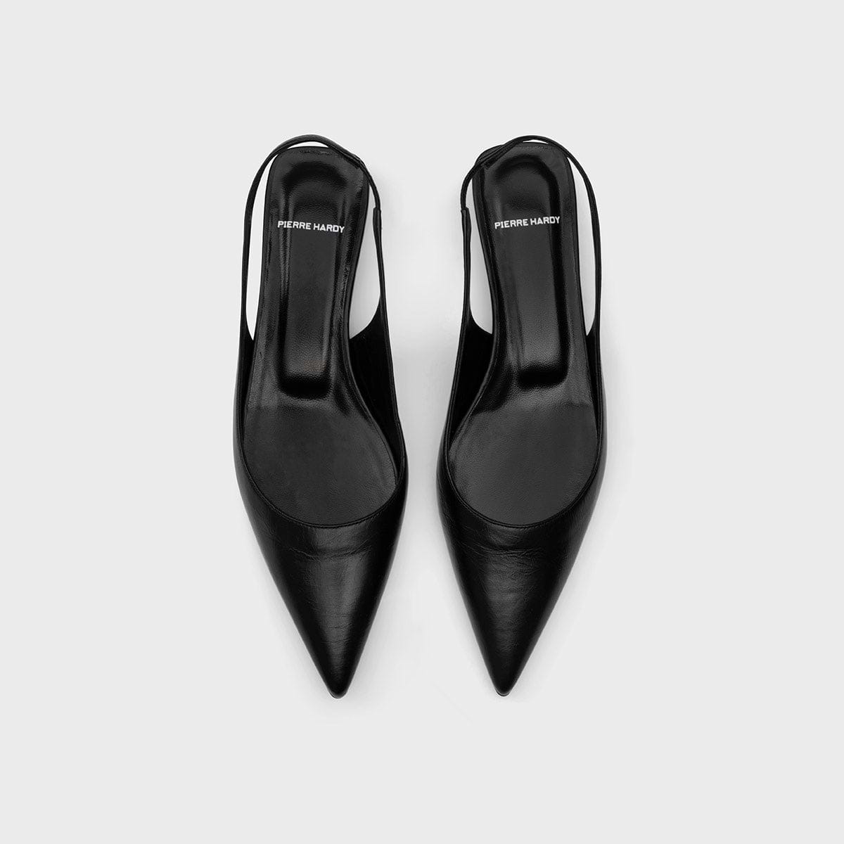 Pierre Hardy ESCARPIN SLINGBACK STELLA, cuir de veau craquelé noir, vue 3