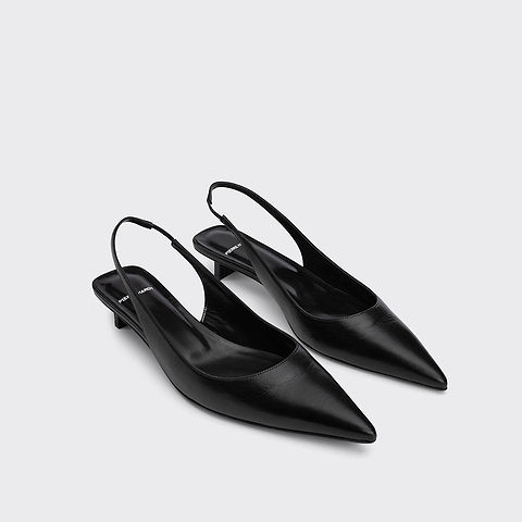 Pierre Hardy ESCARPIN SLINGBACK STELLA, cuir de veau craquelé noir, vue 2