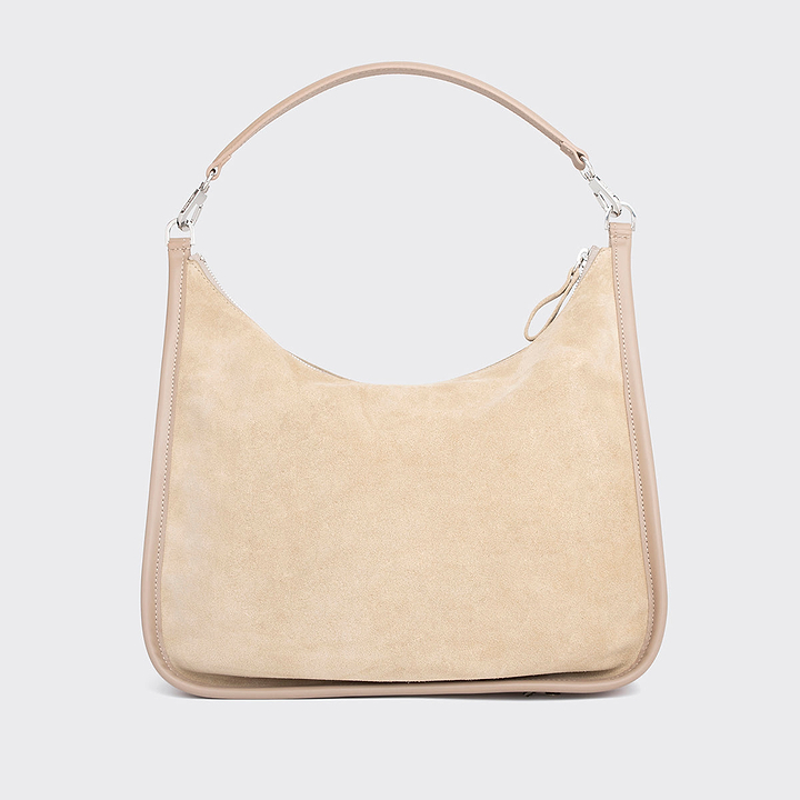Pierre Hardy SAC ALPHA DAY MAXI, cuir de veau velours et cuir de veau beige, vue 7