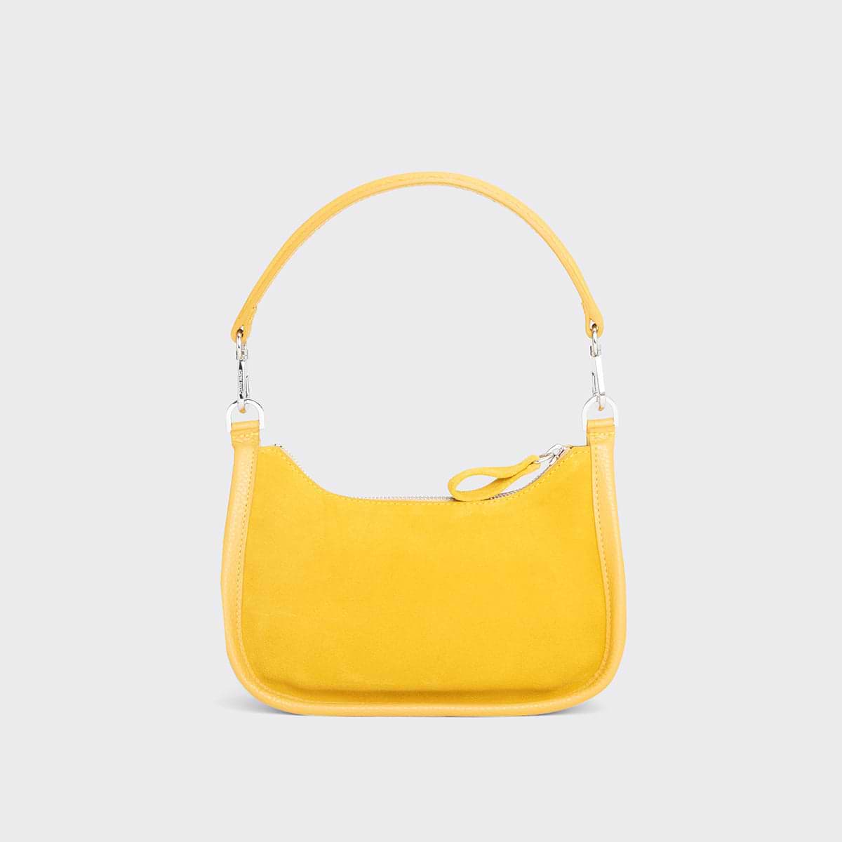 Pierre Hardy SAC ALPHA DAY MINI, cuir de veau velours et cuir de veau grainé jaune, vue 7