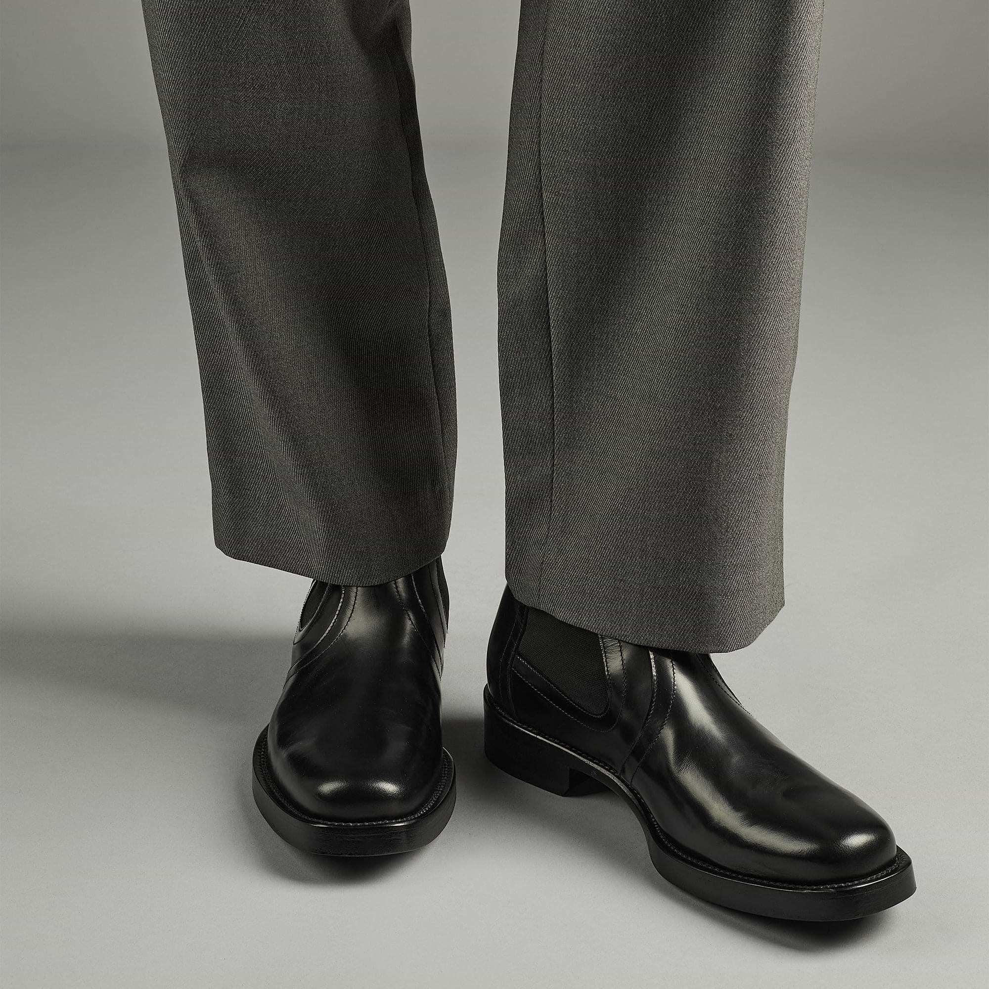 Pierre Hardy BOTTINES HEROES, cuir de veau verni noir, vue 3