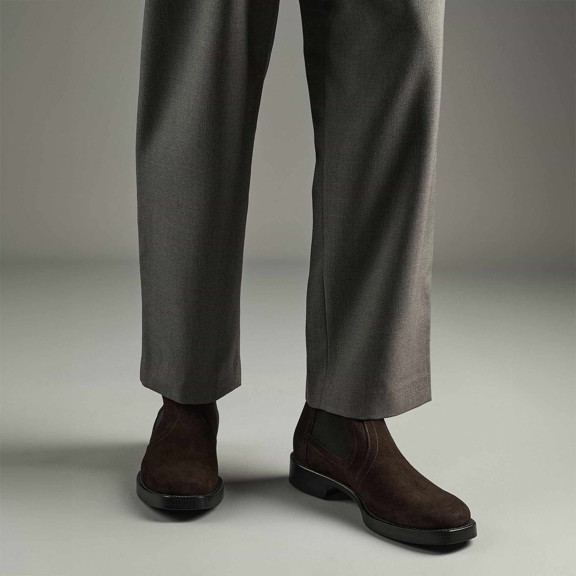 Pierre Hardy BOTTINES HEROES, cuir de veau velours moka, vue 3