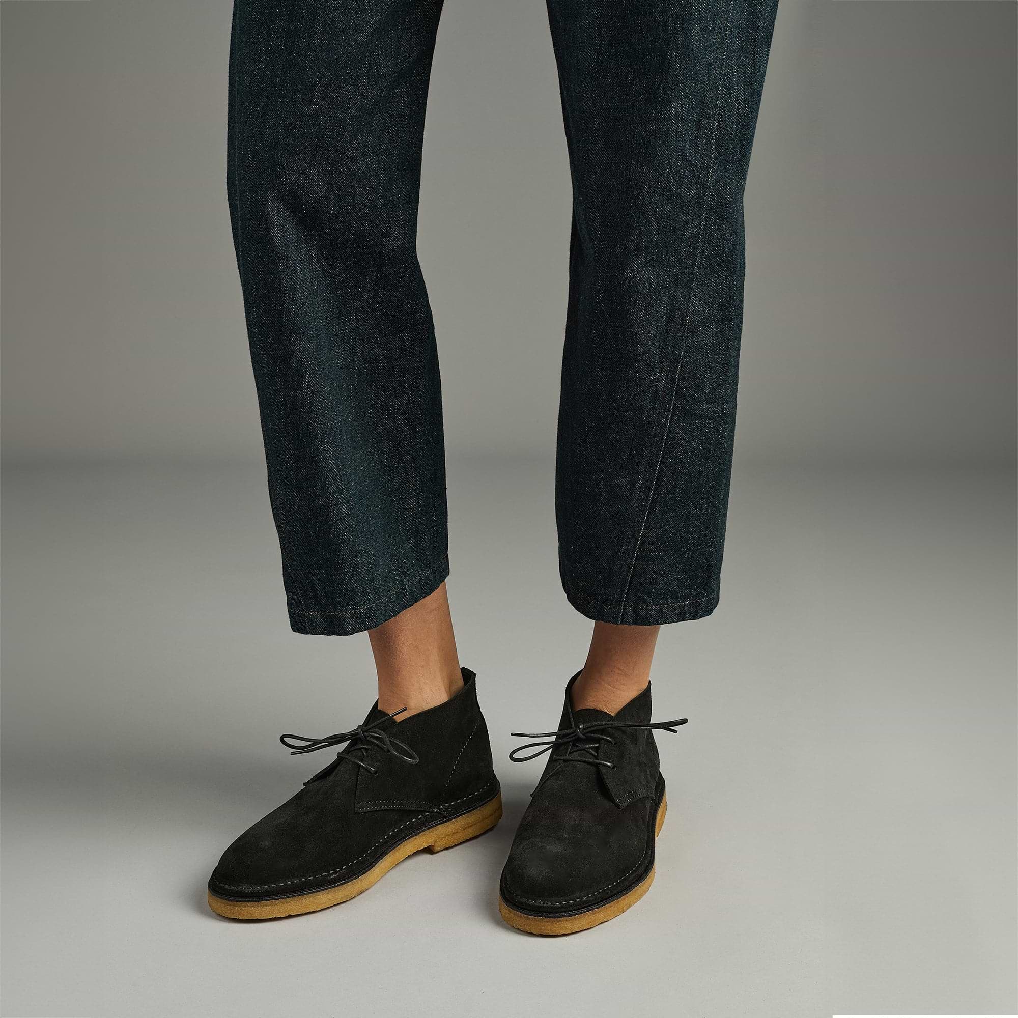 Pierre Hardy DESERT BOOTS ANTOINE, cuir de veau velours noir, vue 3