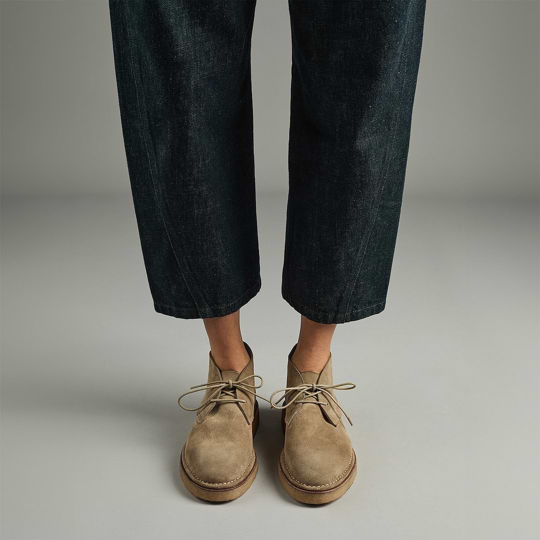 Pierre Hardy DESERT BOOTS ANTOINE, cuir de veau velours sable, vue 3