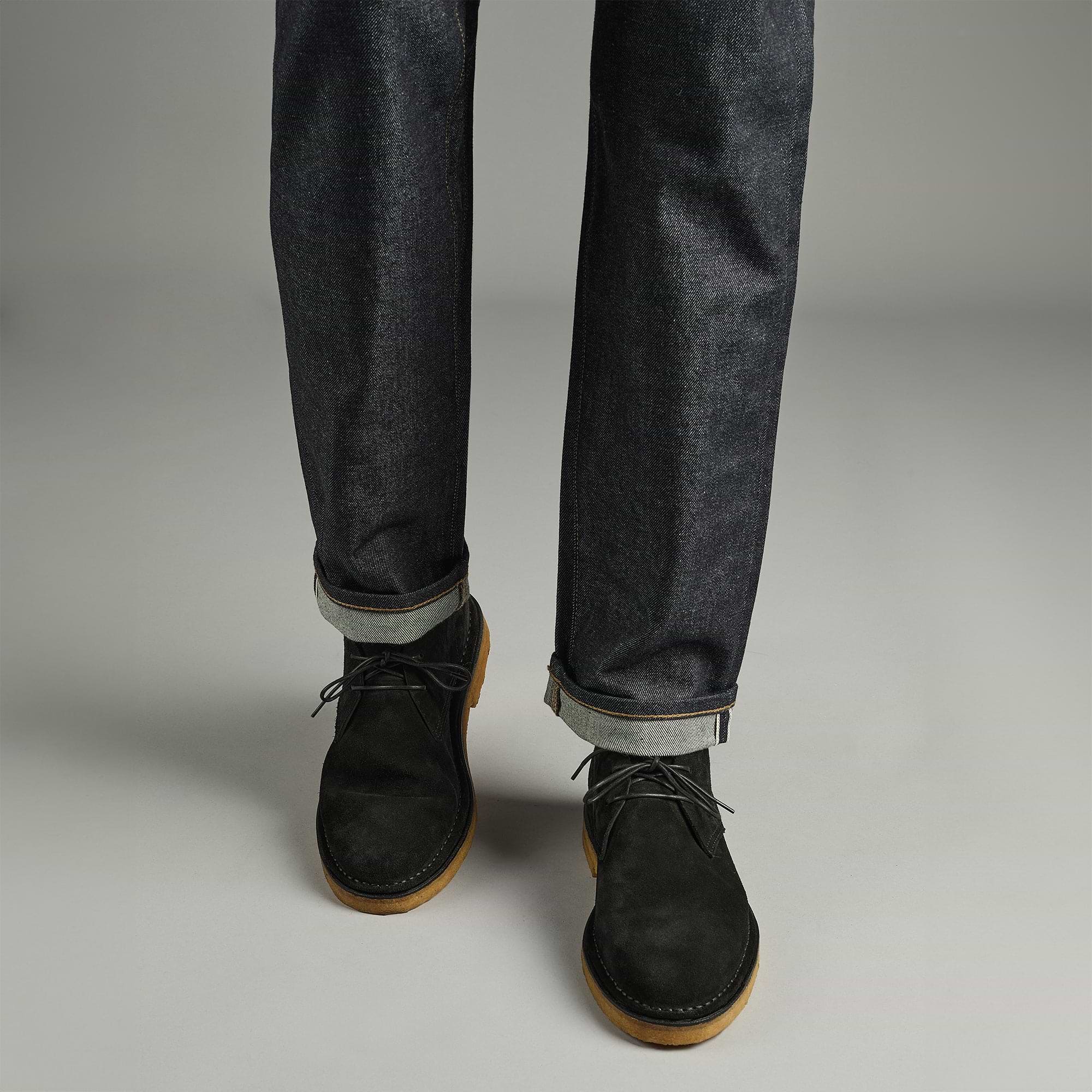 Pierre Hardy DESERT BOOTS ANTOINE, cuir de veau velours noir, vue 3