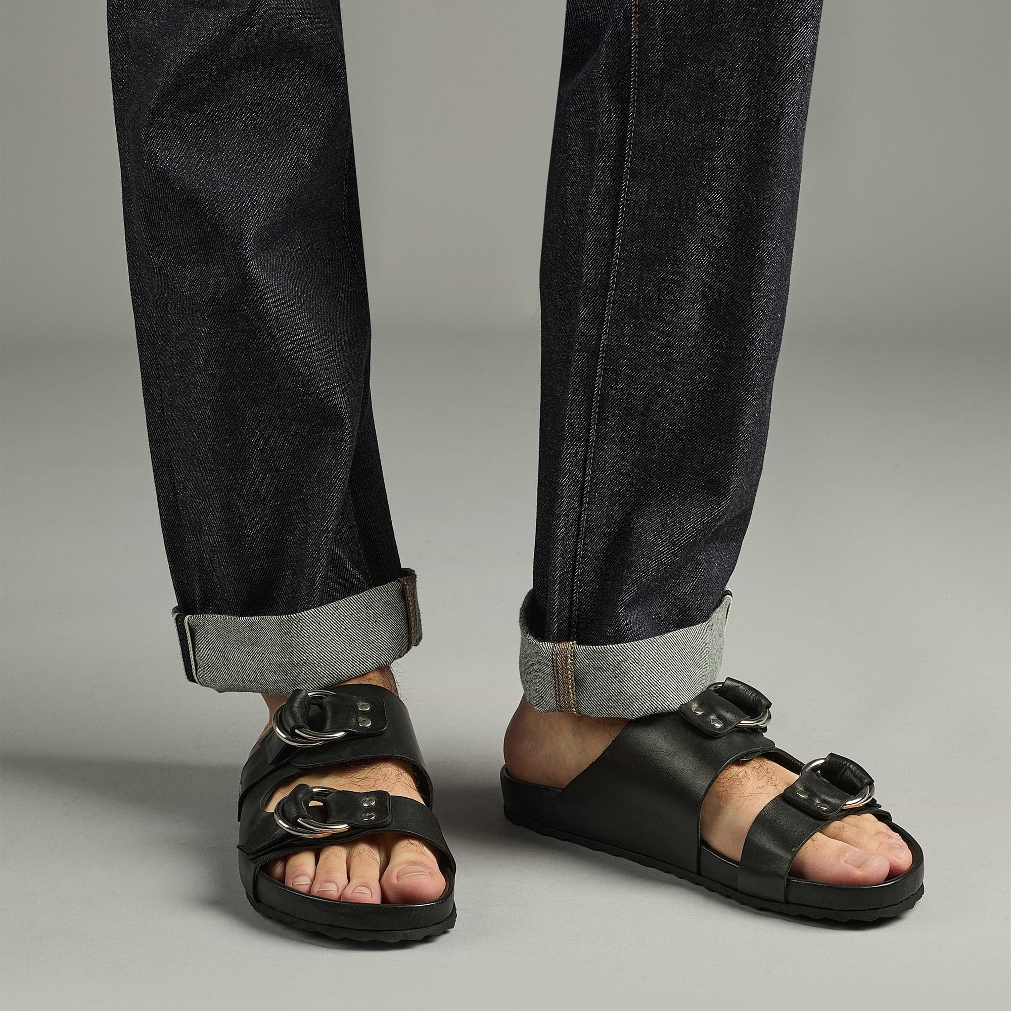 Pierre Hardy MULE PLATE BEACH RIDER, cuir de veau noir, vue 3