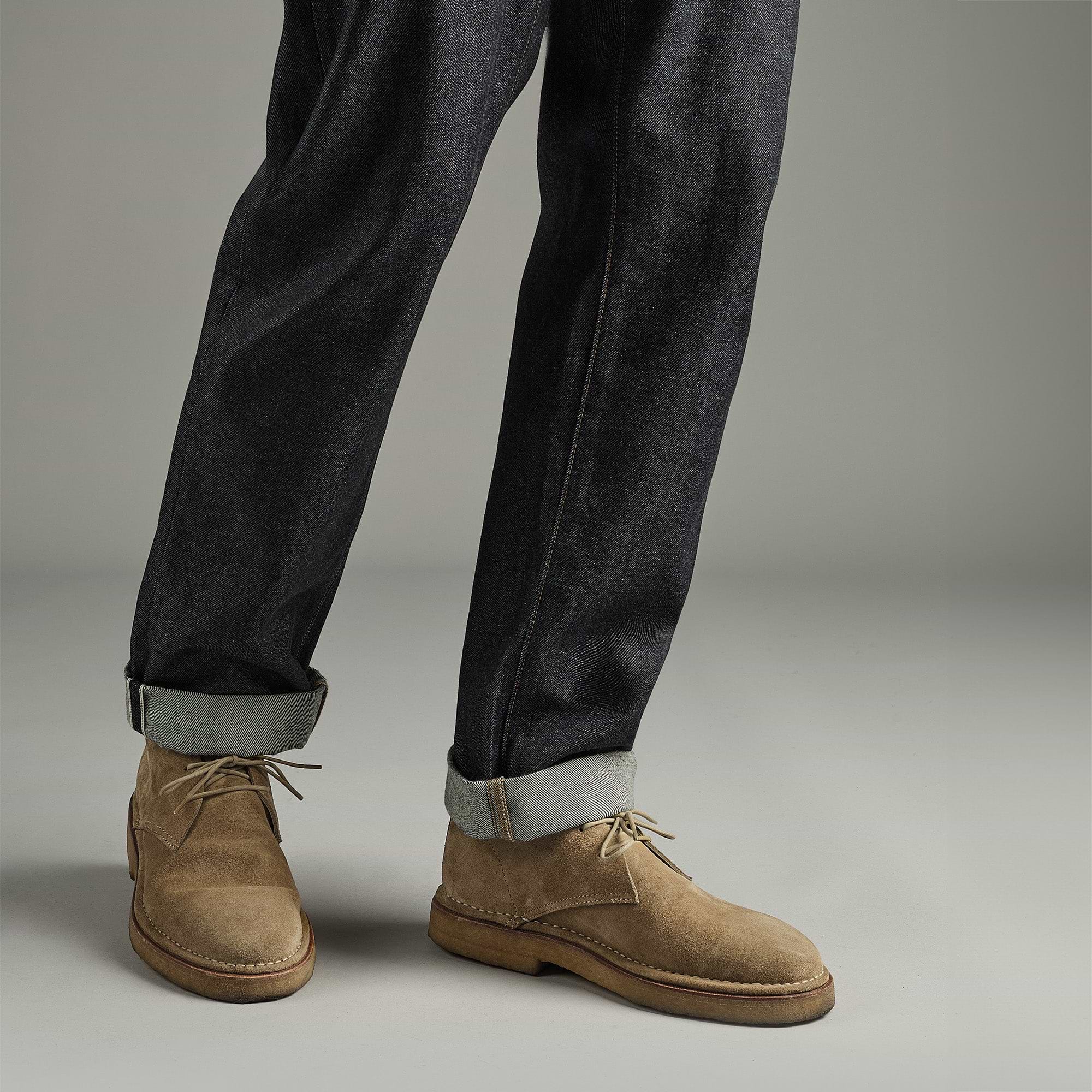 Pierre Hardy DESERT BOOTS ANTOINE, cuir de veau velours sable, vue 3