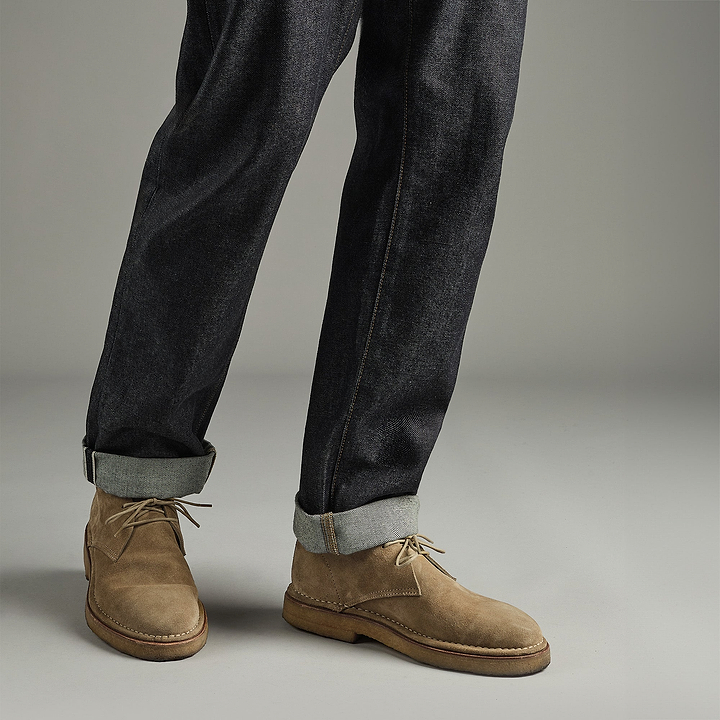 Pierre Hardy DESERT BOOTS ANTOINE, cuir de veau velours sable, vue 3