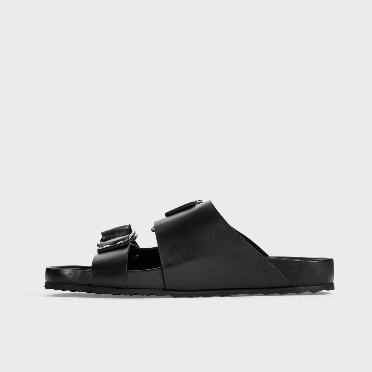 Pierre Hardy MULE PLATE BEACH RIDER, cuir de veau noir, vue 6