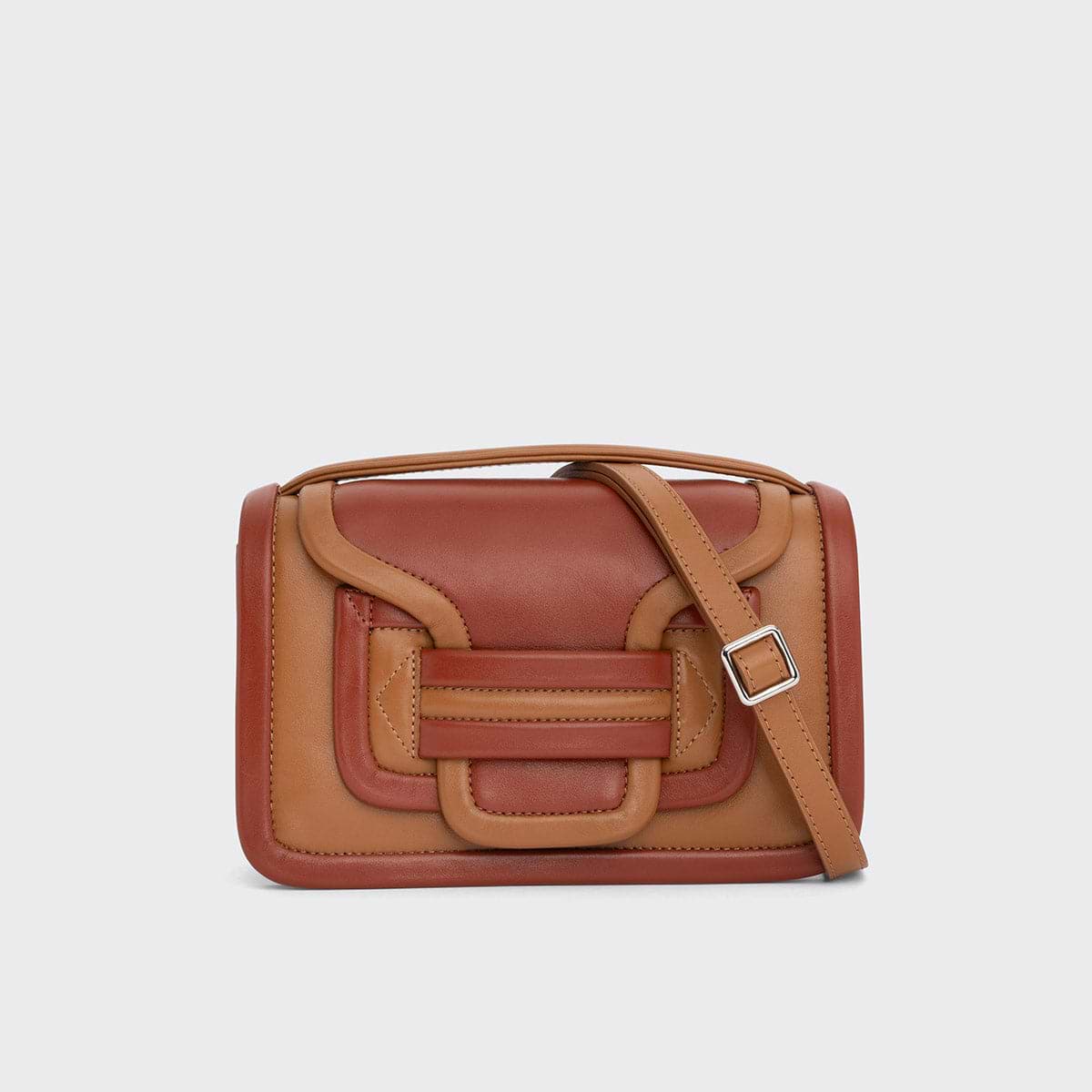 Pierre Hardy SAC À MAIN ALPHA, cuir de veau cognac & rouille