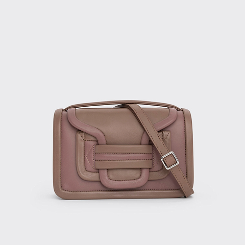 Pierre Hardy SAC À MAIN ALPHA, cuir de veau rose & beige