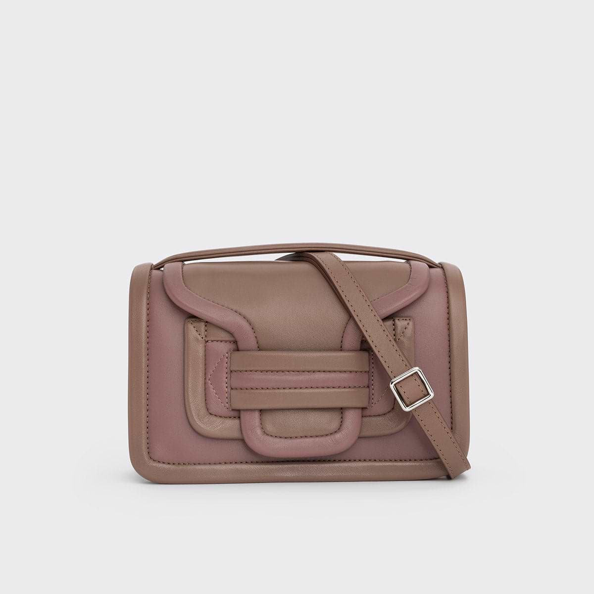 Pierre Hardy SAC À MAIN ALPHA, cuir de veau rose & beige