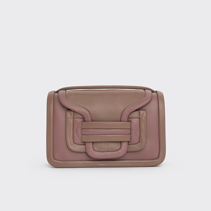Pierre Hardy SAC À MAIN ALPHA, cuir de veau rose & beige, vue 5