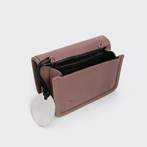 Pierre Hardy SAC À MAIN ALPHA, cuir de veau rose & beige, vue 2