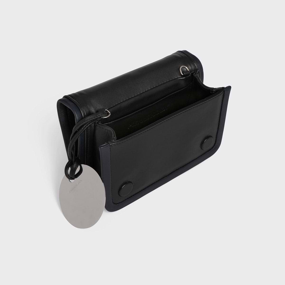 Pierre Hardy SAC À MAIN ALPHA, cuir d'agneau bleu marine et noir, vue 3