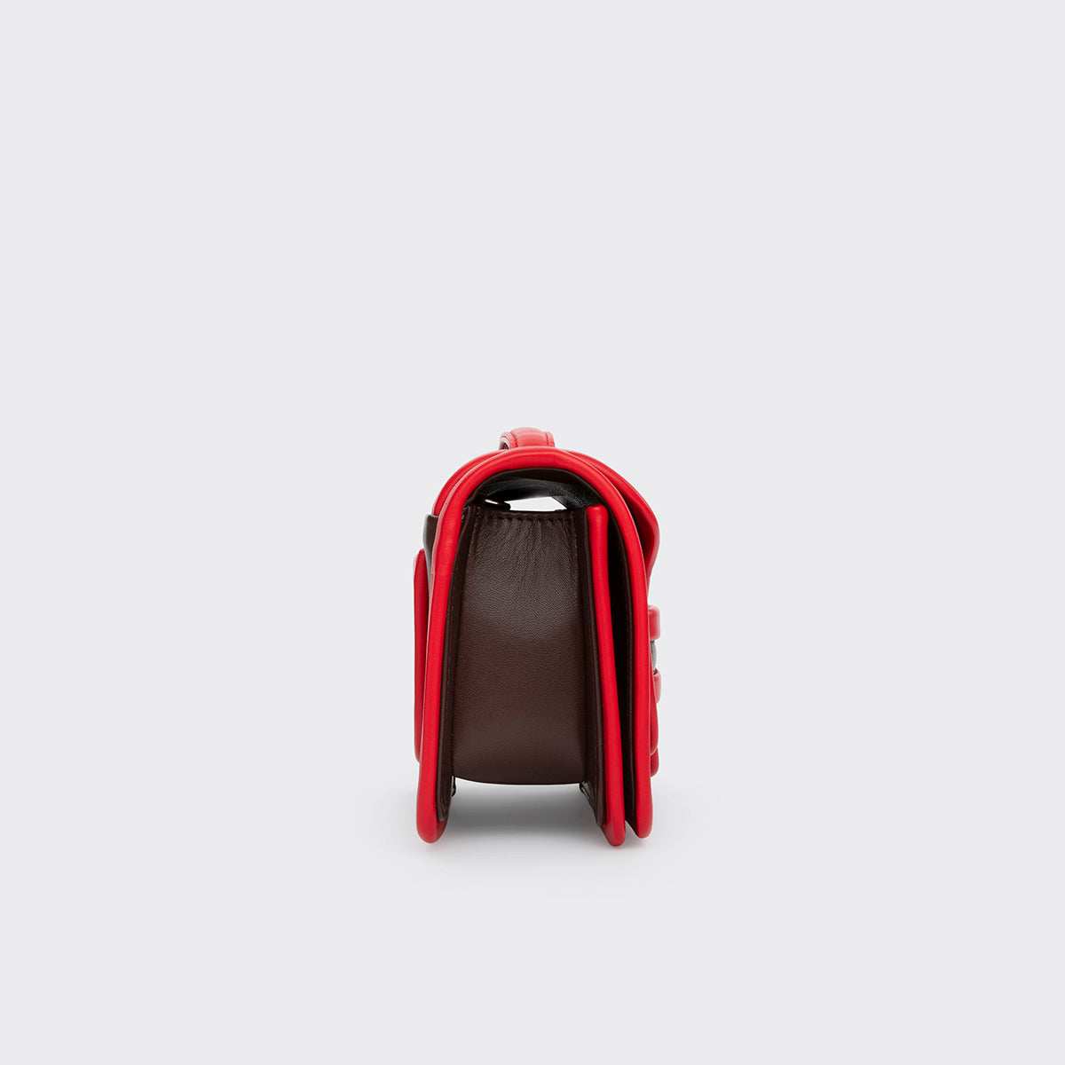 Pierre Hardy SAC À MAIN ALPHA, cuir d'agneau marron et rouge, vue 3