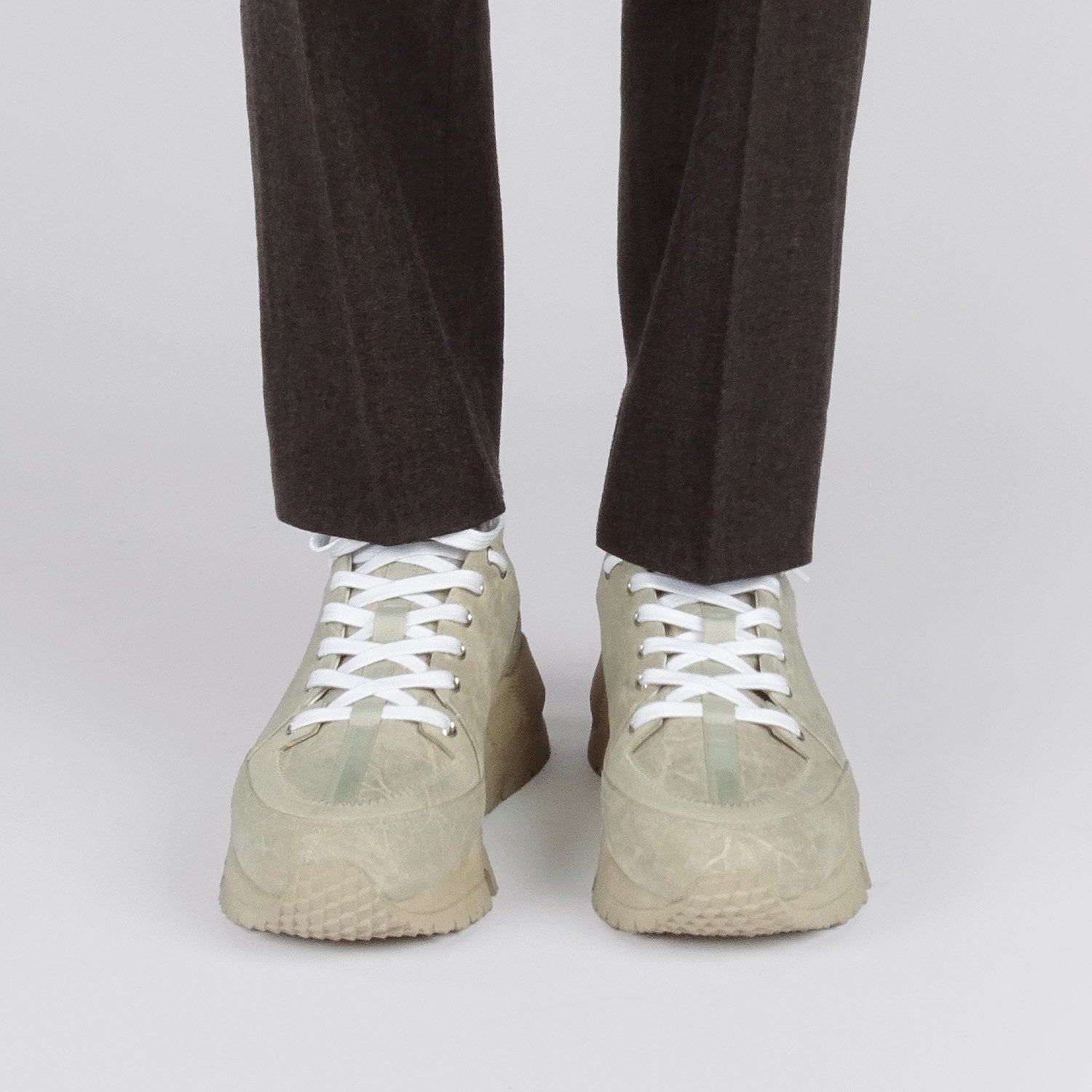 Pierre Hardy BASKETS STREET LIFE, cuir de veau greige, vue 4
