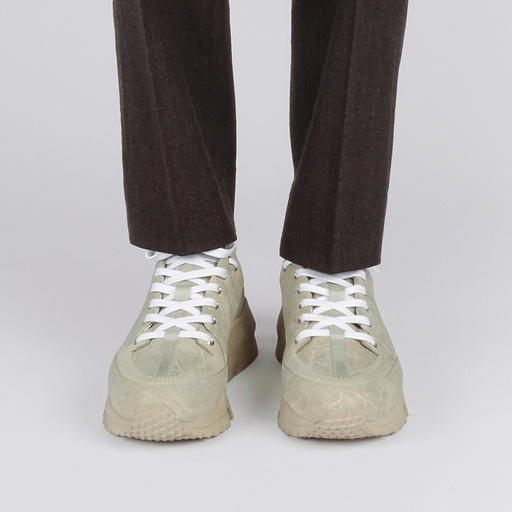 Pierre Hardy BASKETS STREET LIFE, cuir de veau greige, vue 4