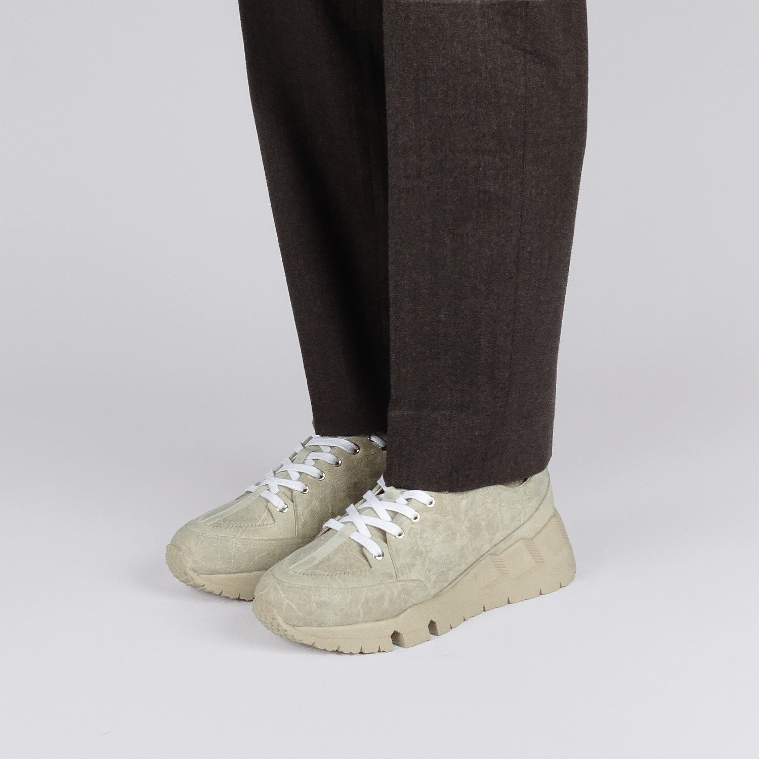 Pierre Hardy BASKETS STREET LIFE, cuir de veau greige, vue 5