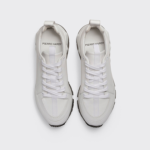 Pierre Hardy BASKETS STREET LIFE, cuir de veau blanc, vue 2
