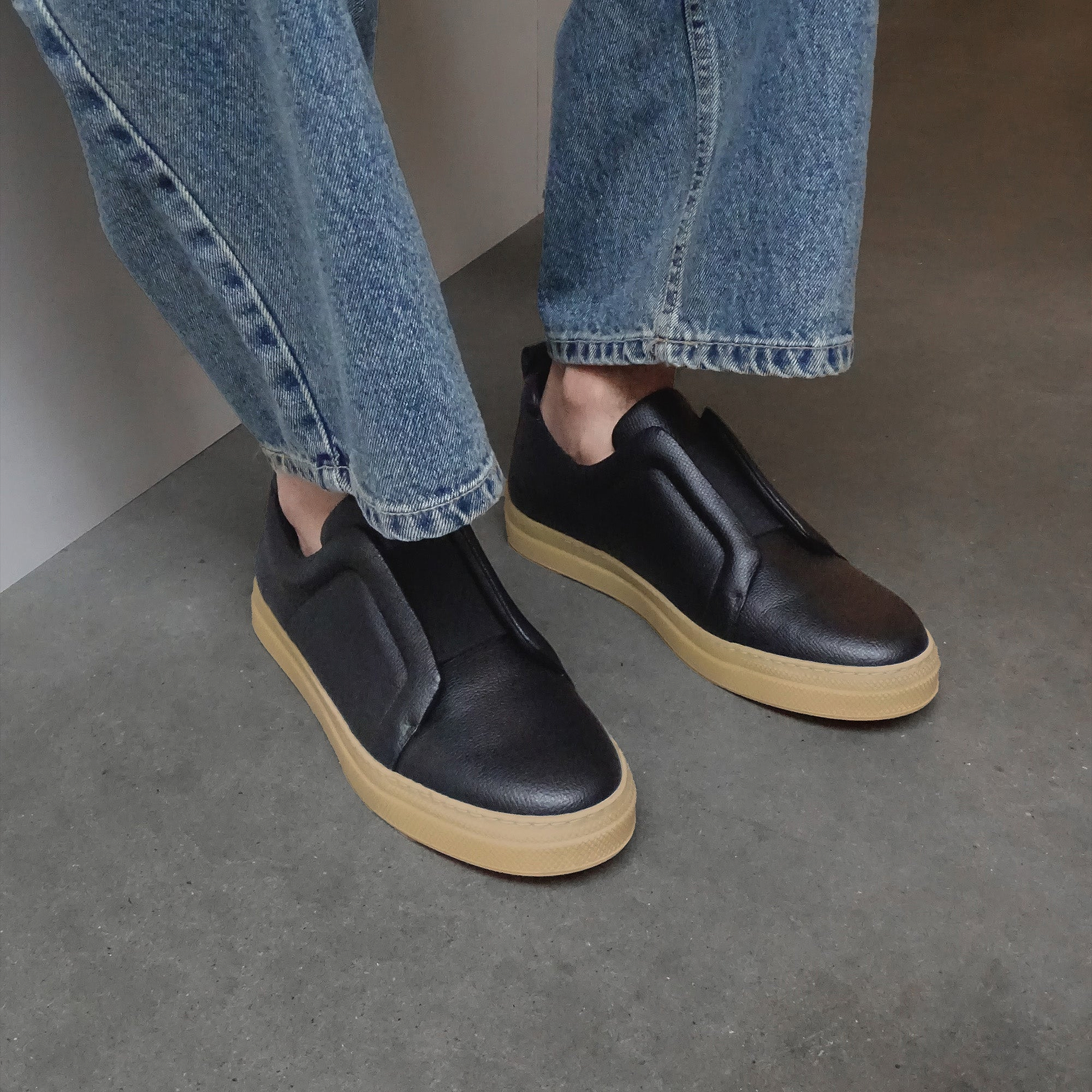 Pierre Hardy BASKETS SLIDER, cuir de veau grainé noir, vue 4