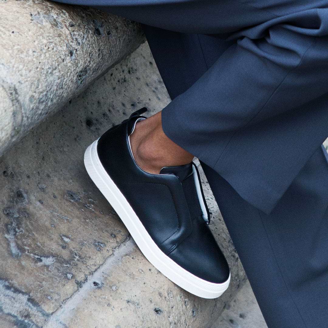 Pierre Hardy BASKETS SLIDER, cuir de veau noir, vue 5