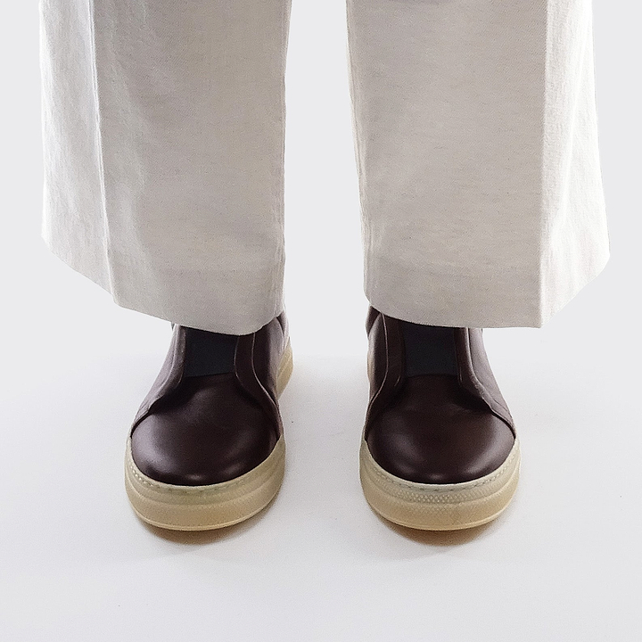 Pierre Hardy BASKETS SLIDER, cuir de veau bordeaux, vue 6