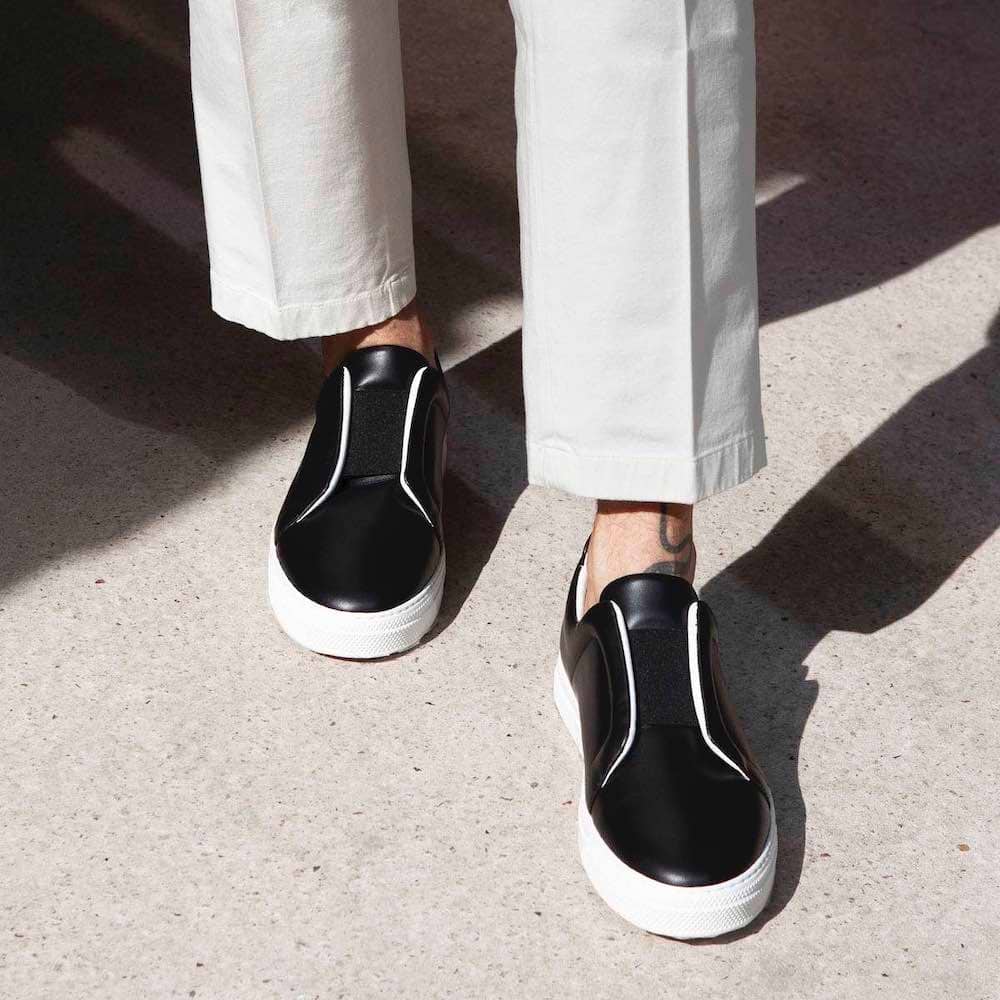 Pierre Hardy BASKETS SLIDER, cuir de veau noir, vue 5