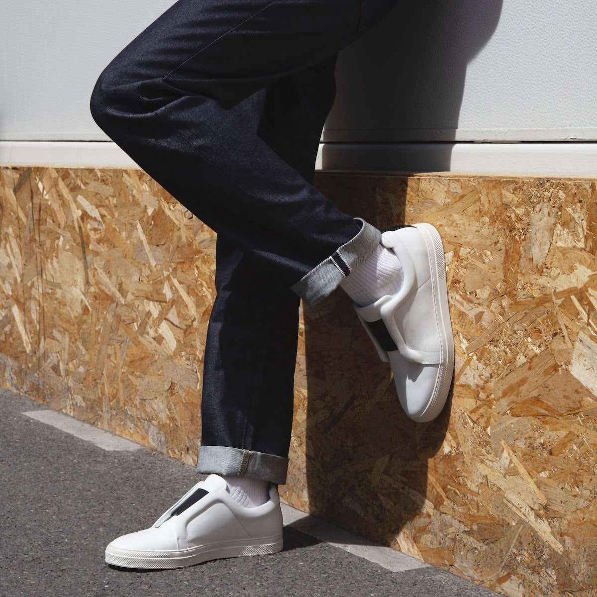 Pierre Hardy SLIDER SNEAKERS, white calfskin, vue 6