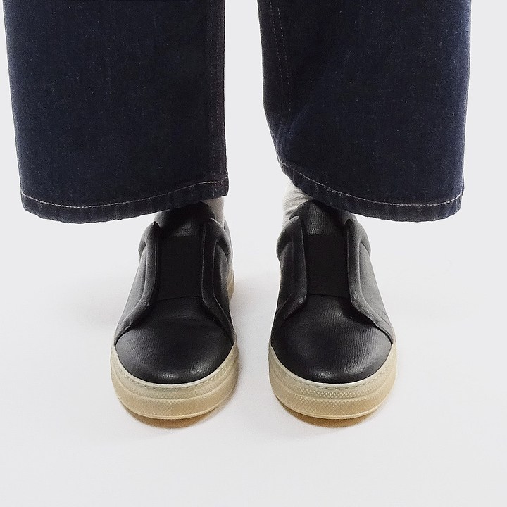 Pierre Hardy BASKETS SLIDER, cuir de veau grainé noir, vue 6