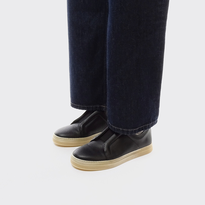 Pierre Hardy BASKETS SLIDER, cuir de veau grainé noir, vue 5