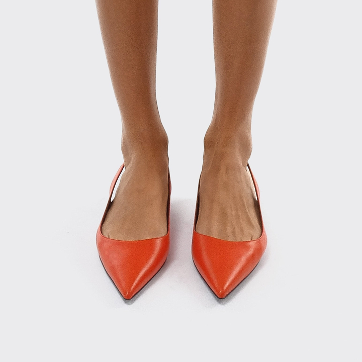 Pierre Hardy ESCARPIN SLINGBACK STELLA, cuir de chevreau mandarine, vue 5